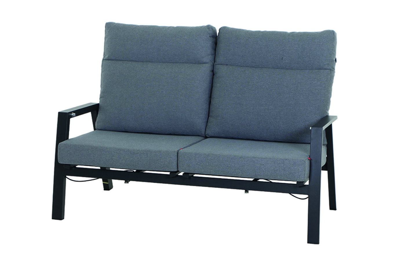 SIENA GARDEN Valencia Sofá de 2 plazas, antracita mate, Alu/Ranotex, 152 x 82 x 99 cm, ajustable continuamente, incluidos cojines 29036__1