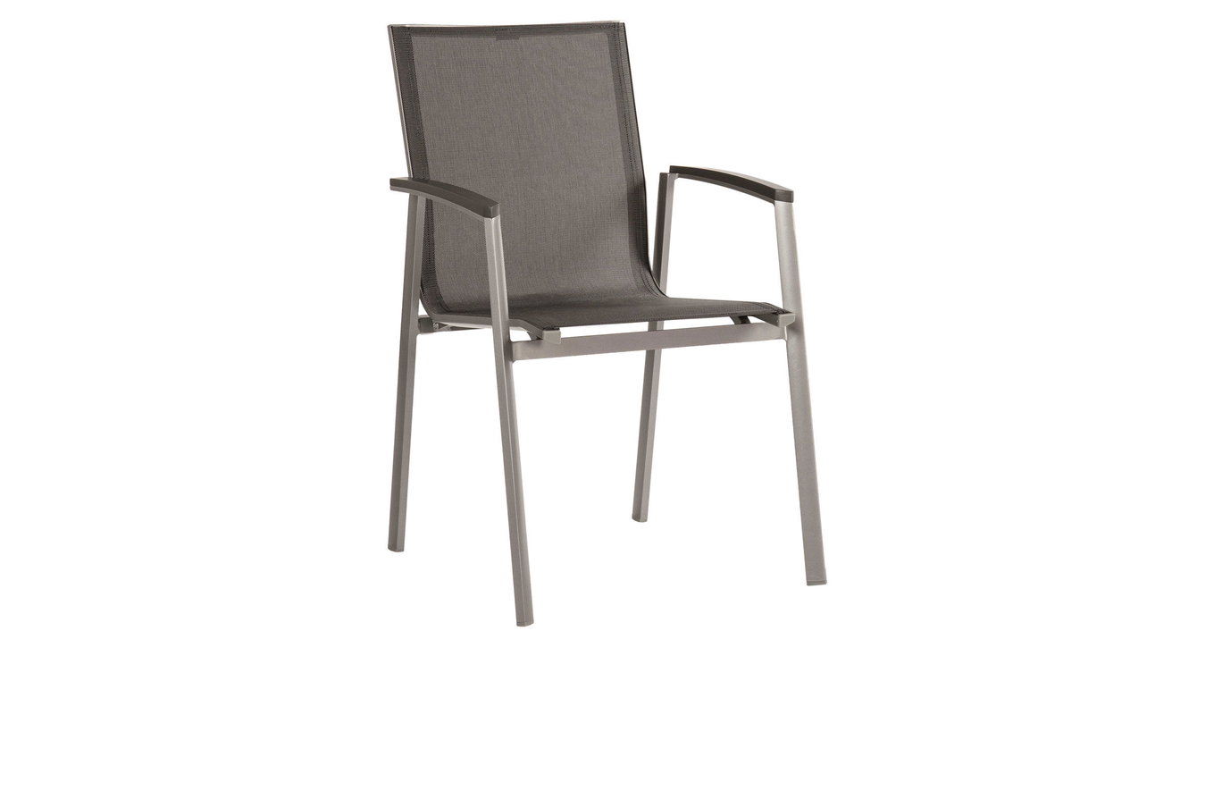 STERN New Top Silla apilable, grafito/gris plateado, Aluminio/Textil, 65x57x89 cm, con recubrimiento en polvo, apilable 21913__1