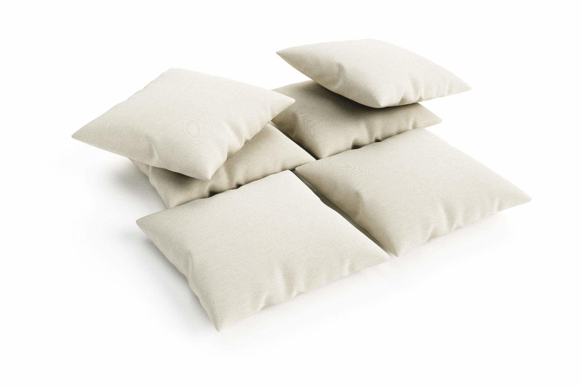 OUTFLEXX Cojines Set de 6 Conjunto, desert/beige, 45 x 45 cm