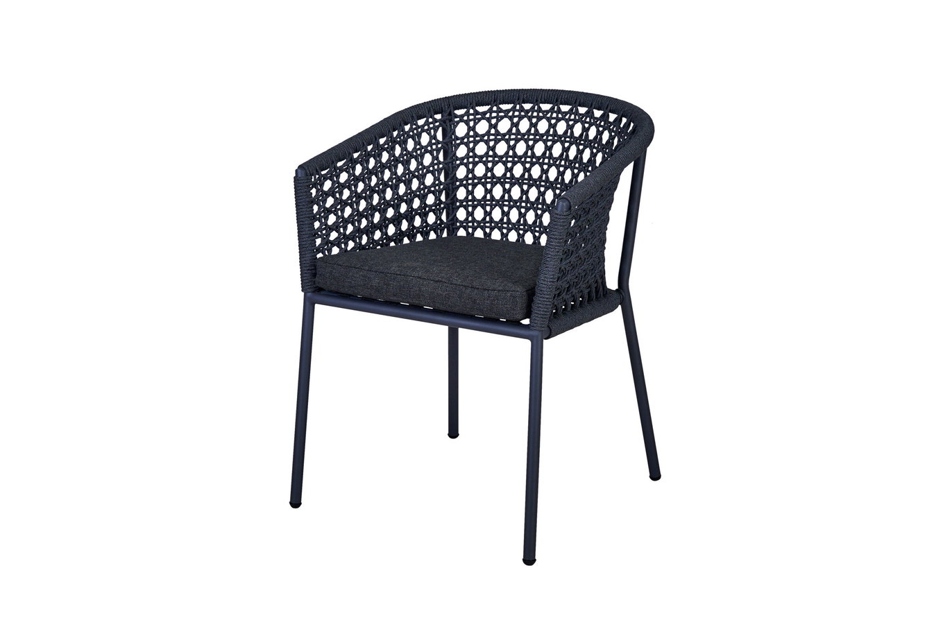 OUTFLEXX Zui Silla de comedor, antracita, Alu/Rope, 66 x 64 x 85 cm, incl. cojín con cremallera 23537__1