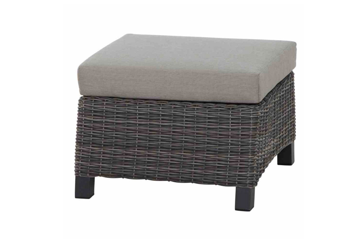 SIENA GARDEN Corido Reposapiés Lounge, charcoal, Alu / Trenzado Gardino®, 60x57x42 cm 20200__1