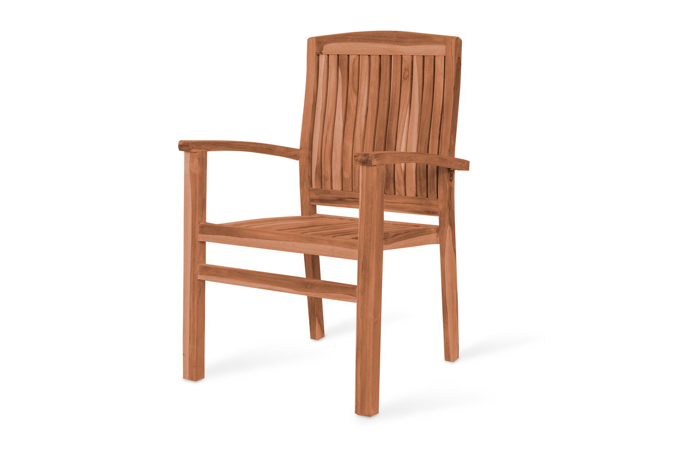 OUTFLEXX Washington Silla apilable, natural, madera de teca, 62 x 56 x 92 cm 23524__1