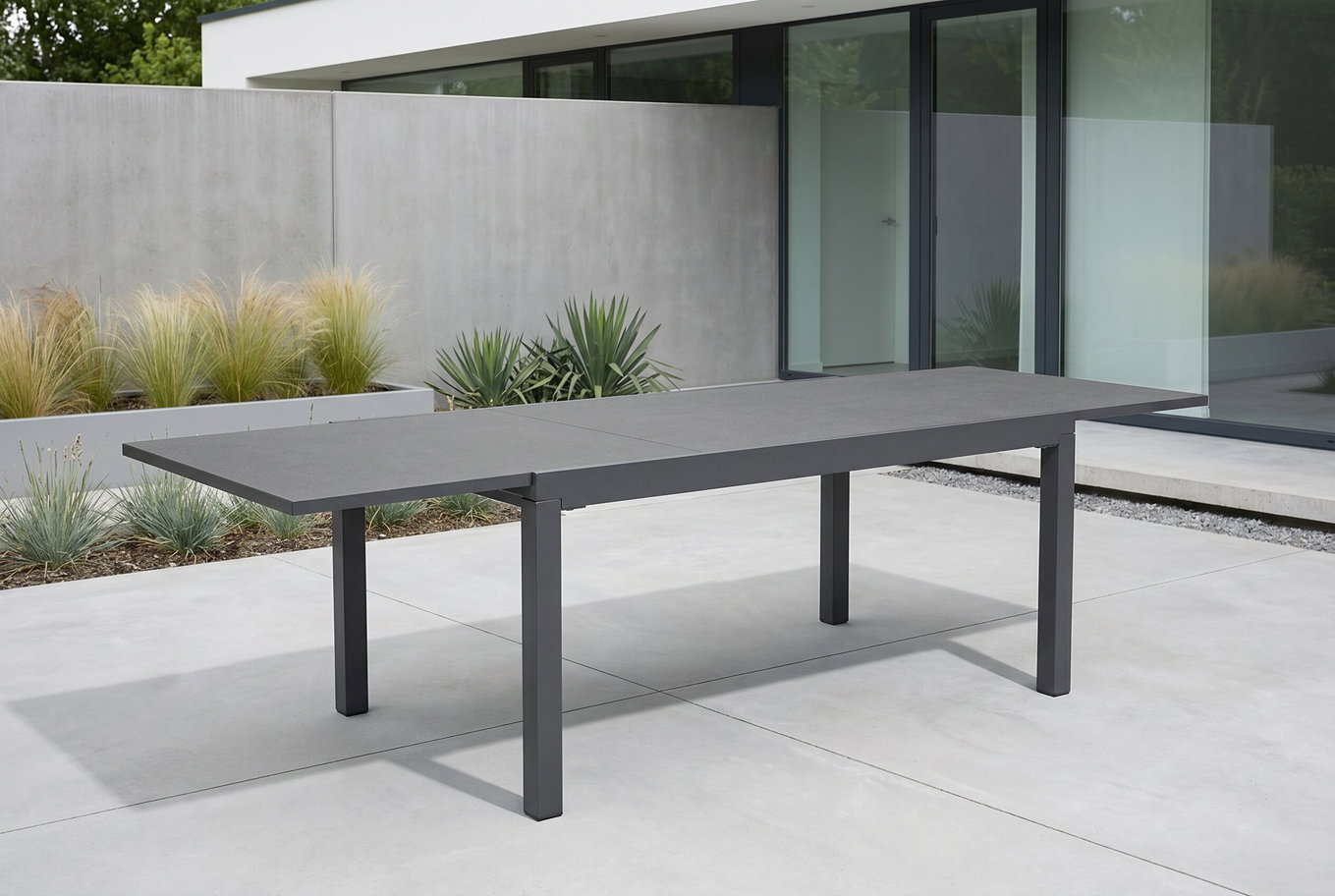 HARTMAN Mesa extensible Tipperary xerix/stone grey, Aluminio/HPL, 160/260x93cm