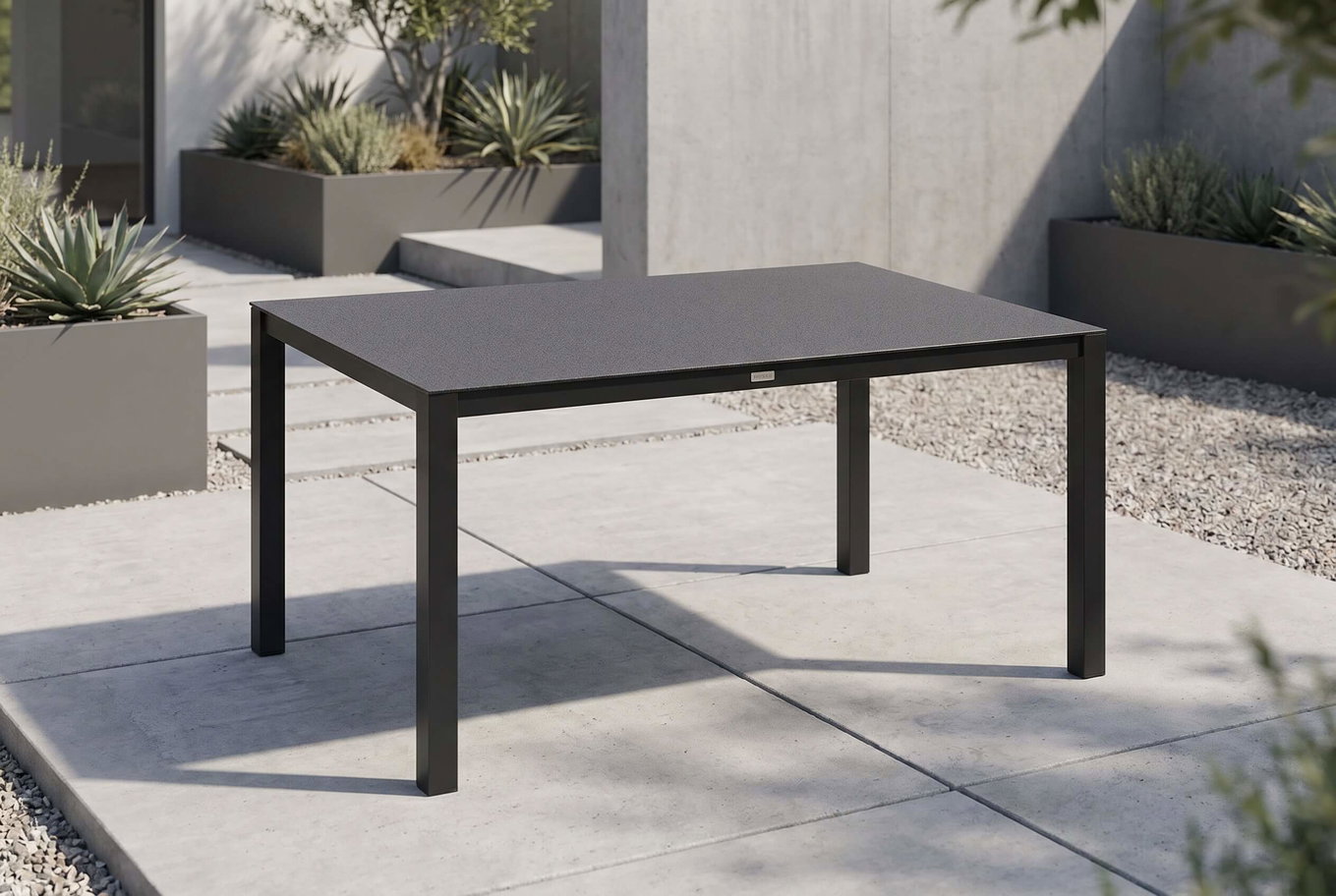 Mesa de comedor OUTFLEXX, antracita, Aluminio/Spraystone, 160x95 cm