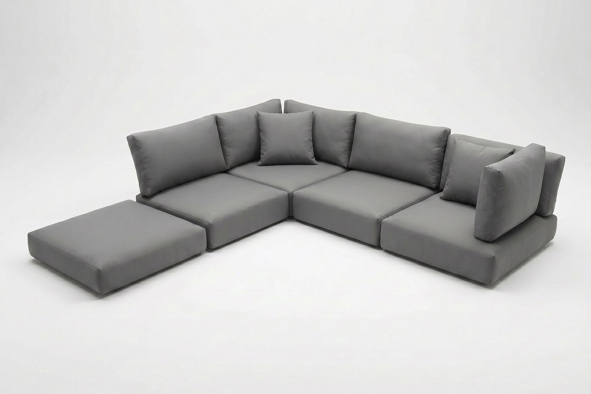 Set de cojines OUTFLEXX, 13 piezas, gris, para 7759-BOX-A Set de cojines OUTFLEXX, 13 piezas, gris, para 7759-BOX-A