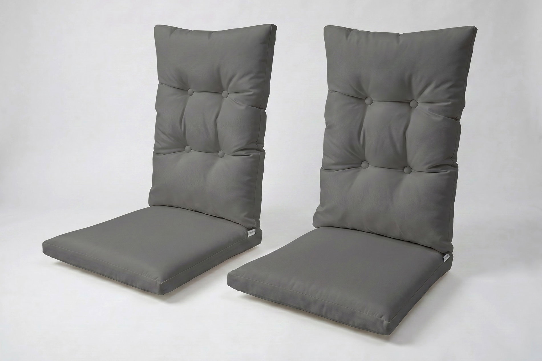 OUTFLEXX Juego de cojines, 4 piezas, gris, para Conjunto de 2 sillas Dining 20662