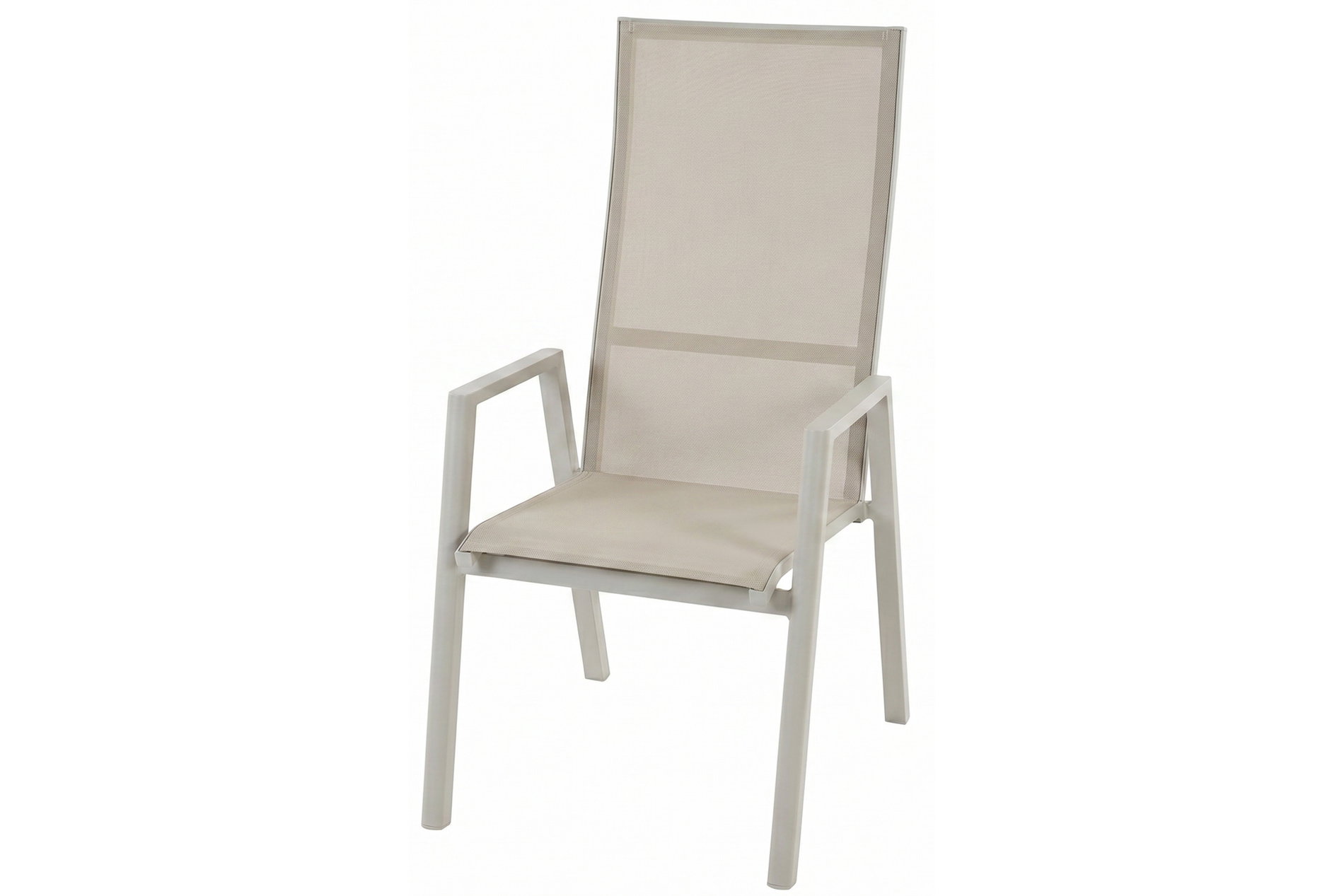 Sillón SIENA GARDEN Bologna Move, gris seda/taupe, aluminio y textil, 77 x 56,5 x 113 cm, respaldo regulable de forma continua