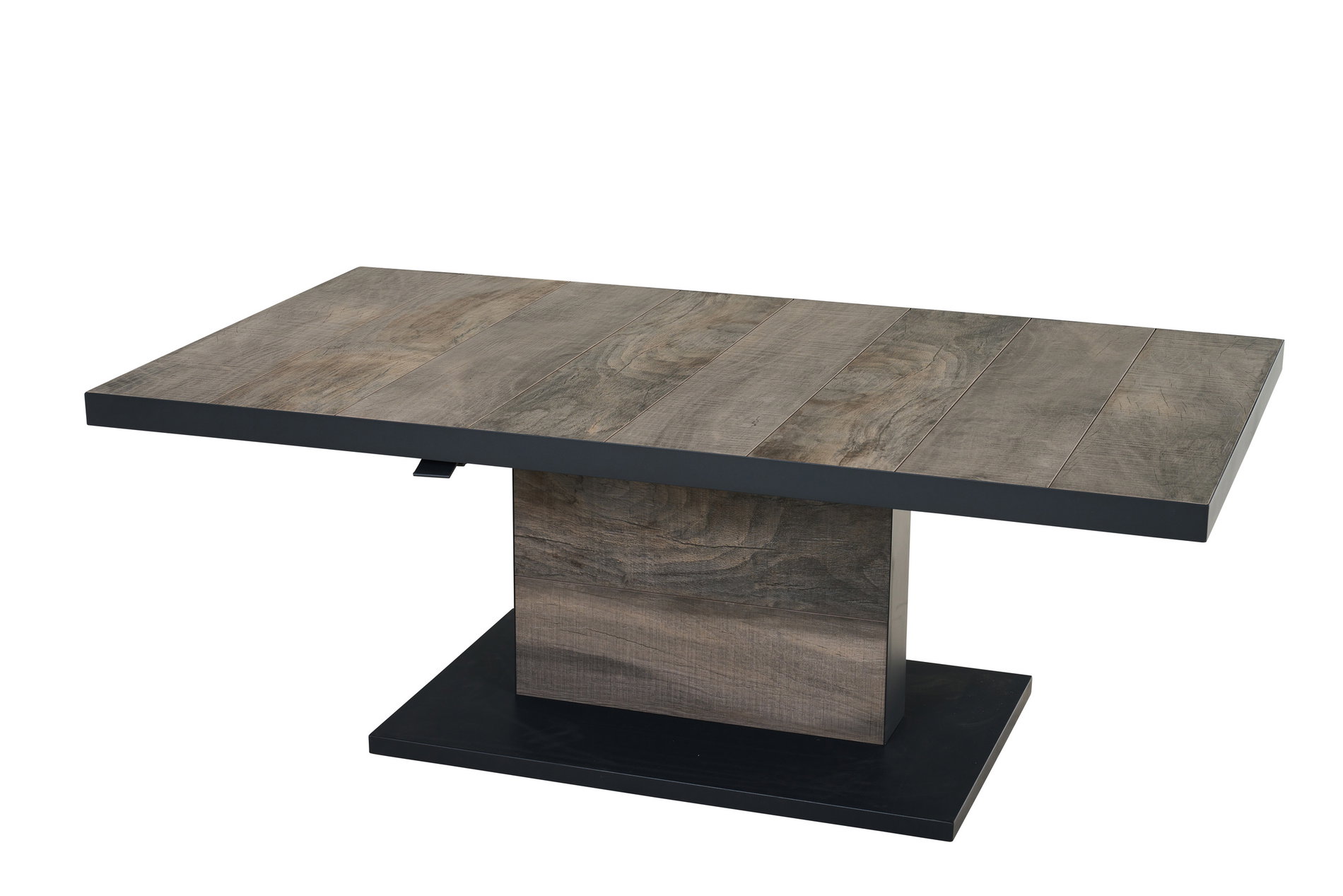 SIENA GARDEN Mesa elevable Talina, antracita/gris lavado, aluminio y cerámica, 160 x 90 x 52-72 cm, regulable en altura de forma continua, resistente a los arañazos