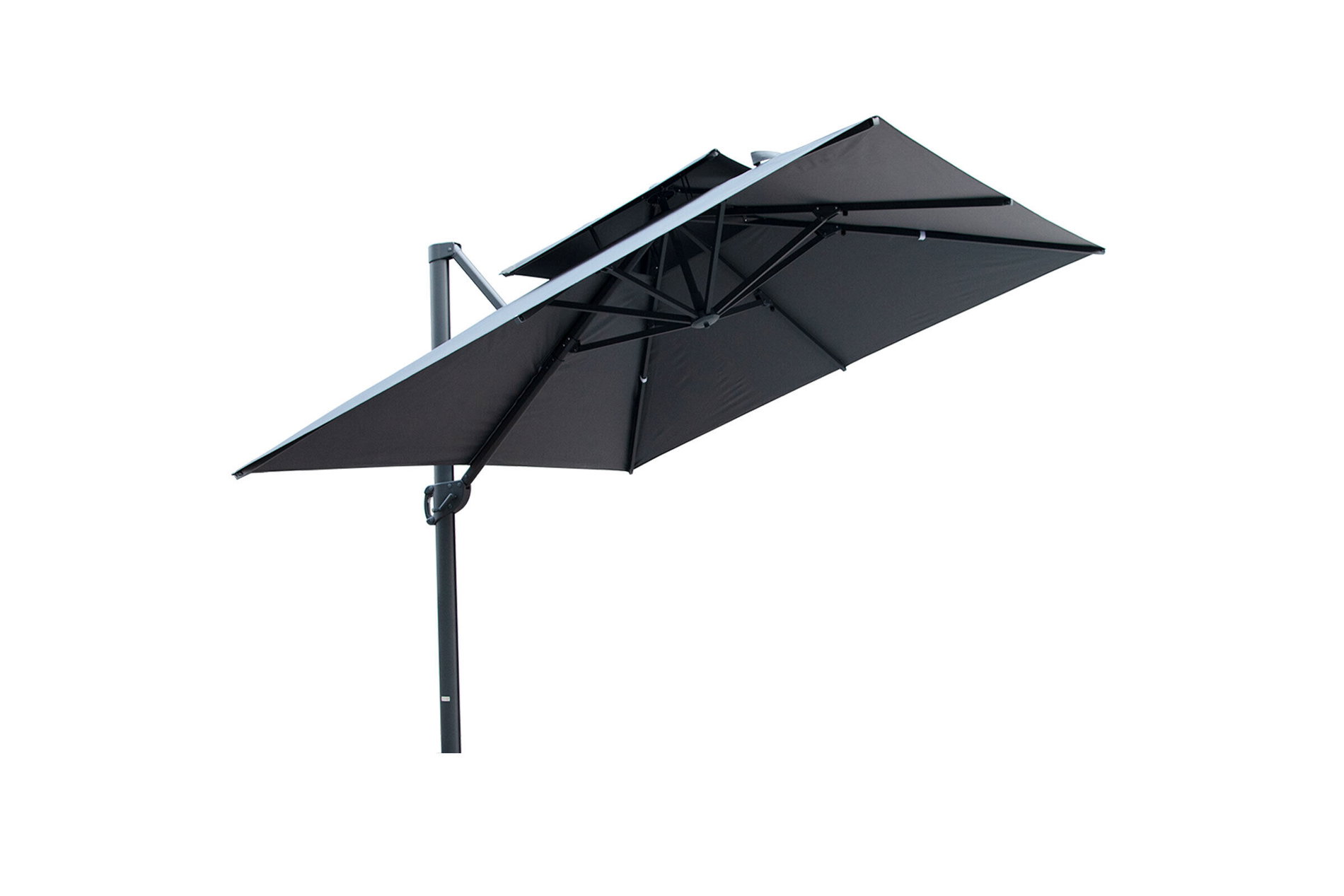 Sombrilla excéntrica OUTFLEXX Sydney, antracita, aluminio/poliéster, 400 x 300 cm