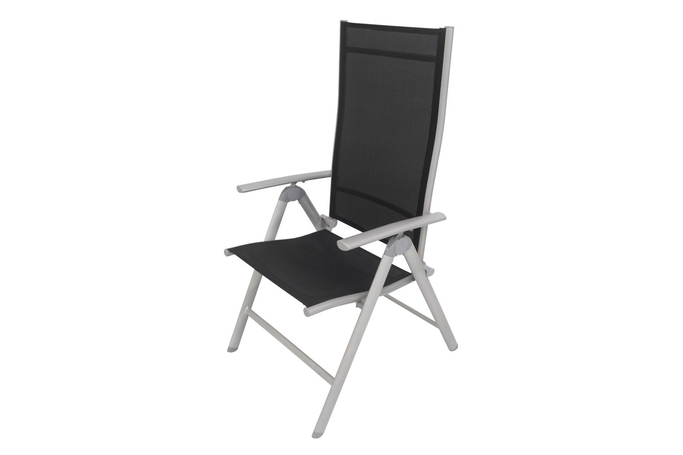 VILLANA Sylvania Silla plegable, plata/negro, aluminio/textil, 67 x 58 x 113 cm, plegable 13397__1
