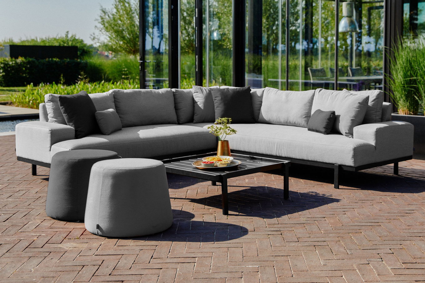 HARTMAN Lucas Lounge en esquina, flanelle, Sunbrella, 5 personas, forma de L 33802__1